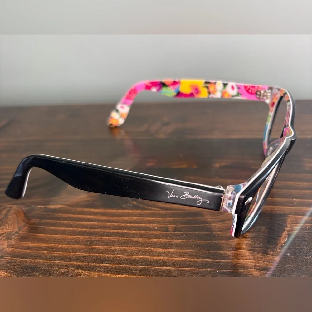 Vera Bradley Leigh Cs VaVa Bloom Black & Floral Prescription Glasses Frames